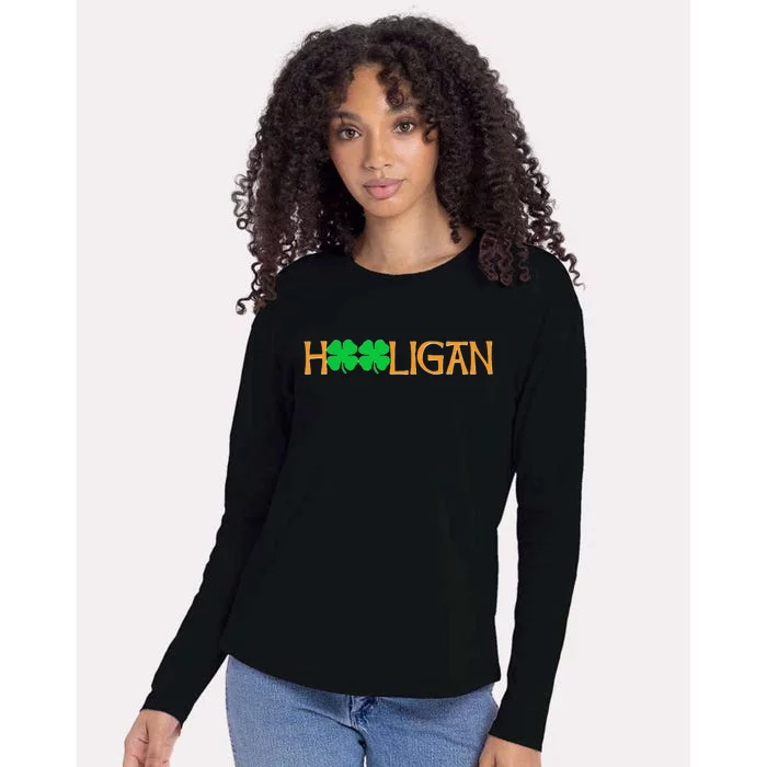 St Paddy's Day Irish Hooligan Womens Cotton Relaxed Long Sleeve T-Shirt