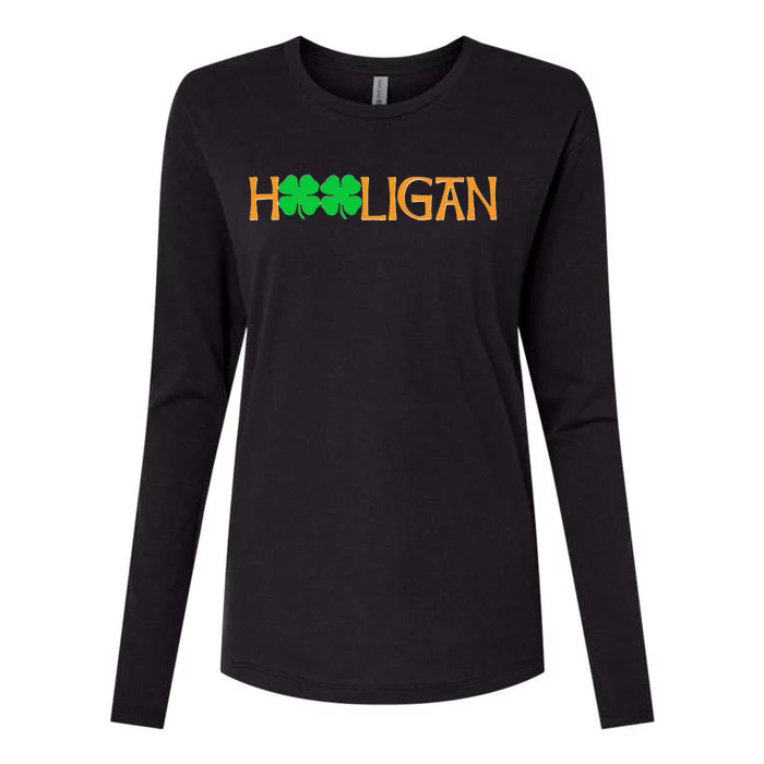 St Paddy's Day Irish Hooligan Womens Cotton Relaxed Long Sleeve T-Shirt