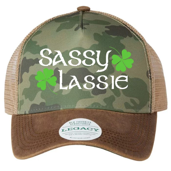 St Patricks Day Sassy Lassie Funny Teen Girl Women Legacy Tie Dye Trucker Hat