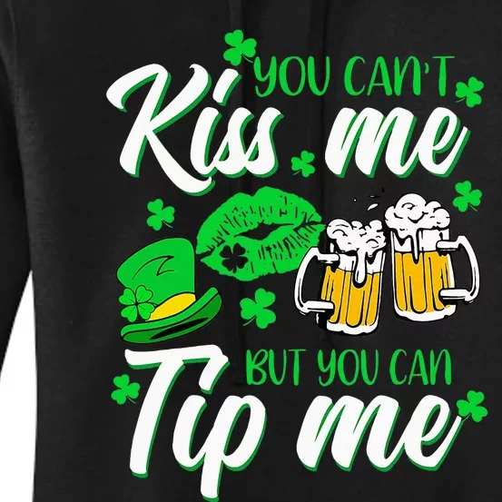 St Patricks Day Lucky Shamrock Waitress Bartender Waiter Women's Pullover Hoodie