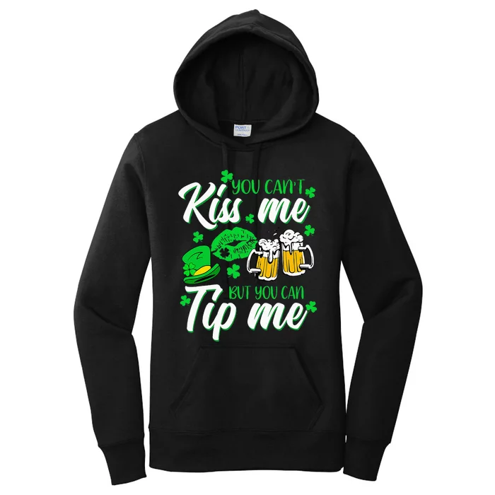 St Patricks Day Lucky Shamrock Waitress Bartender Waiter Women's Pullover Hoodie