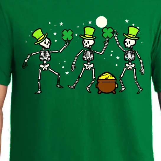 St Patricks Day Skeleton Dancing Saint Pattys Pajama Set