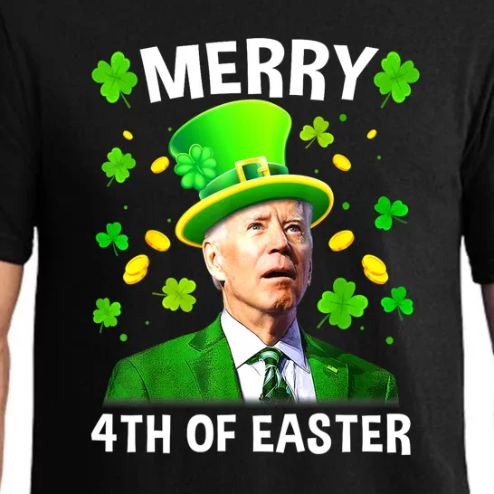 St Patricks Day Funny Joe Biden Merry 4th Of Easter Gift Pajama Set