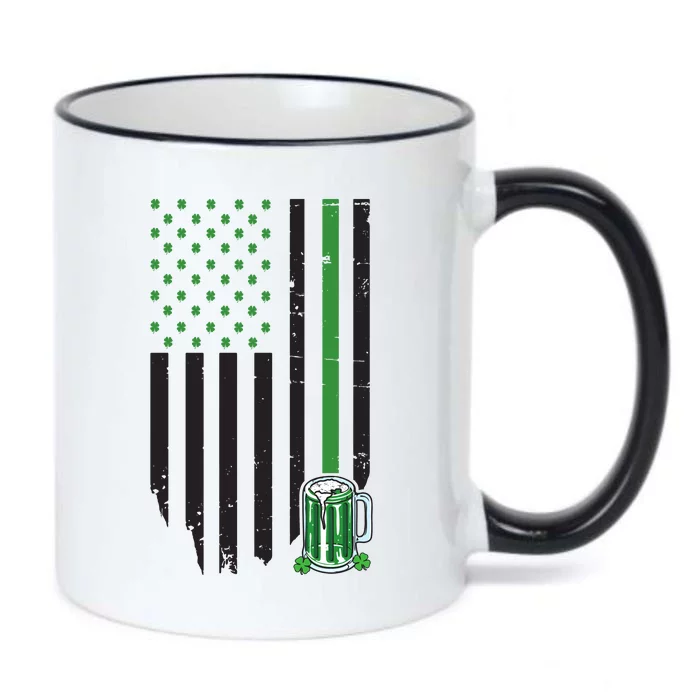 St Patrick's Day Beer American Flag Black Color Changing Mug