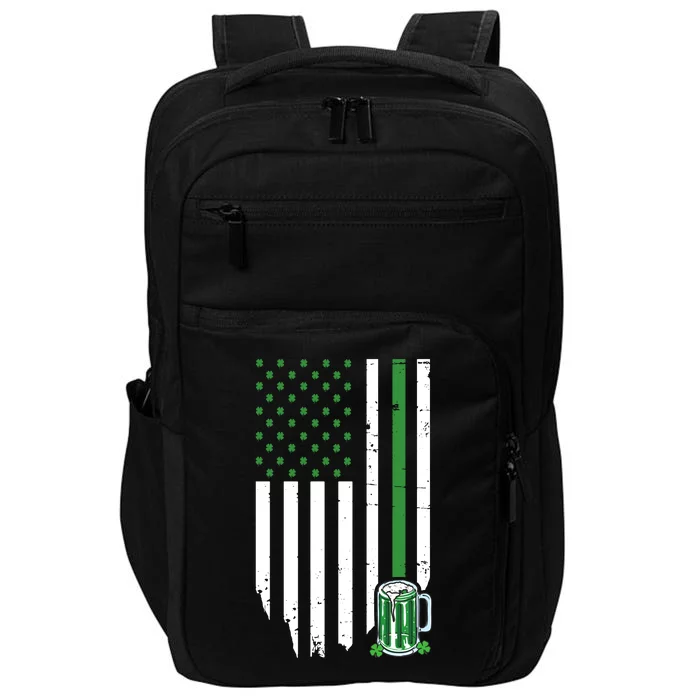 St Patrick's Day Beer American Flag Impact Tech Backpack