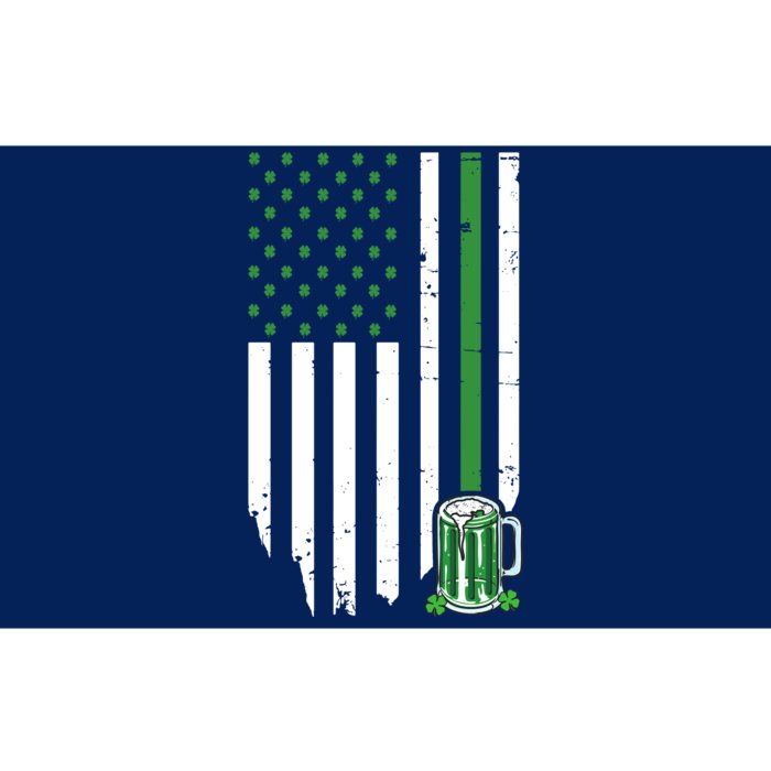 St Patrick's Day Beer American Flag Bumper Sticker