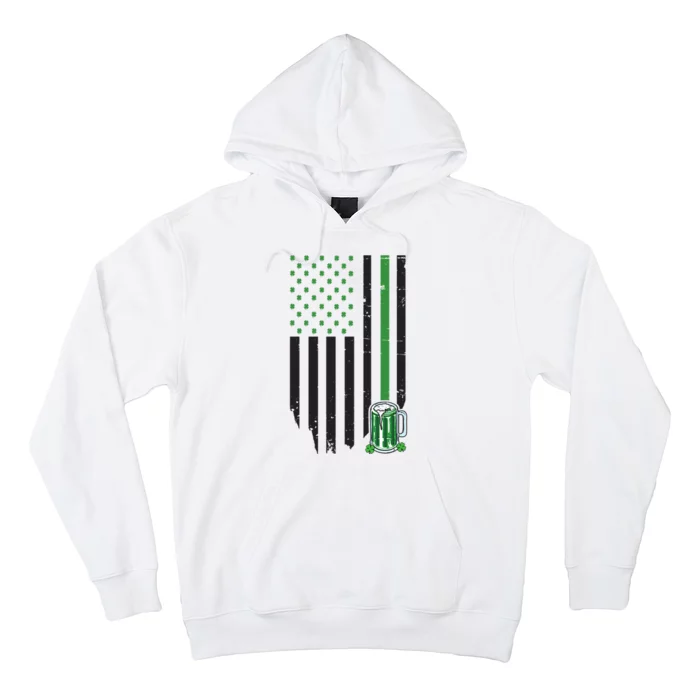 St Patrick's Day Beer American Flag Hoodie