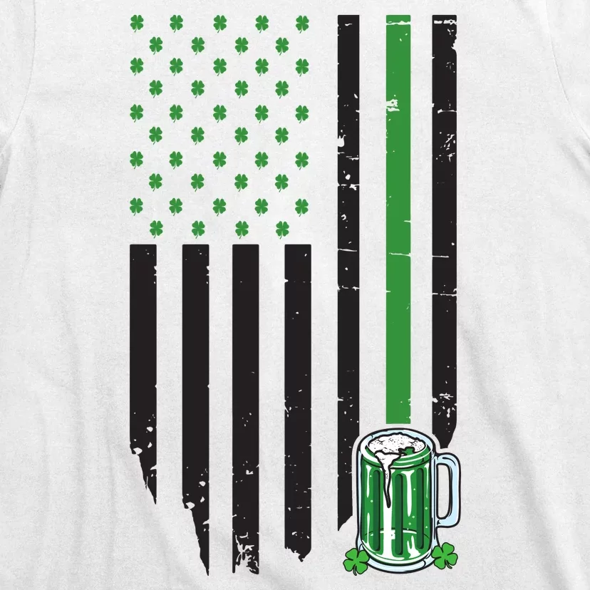 St Patrick's Day Beer American Flag T-Shirt