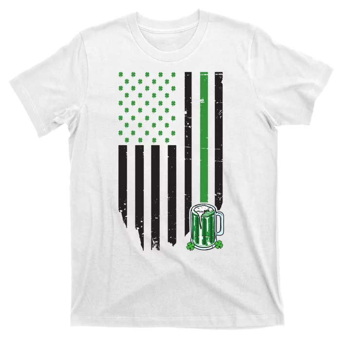 St Patrick's Day Beer American Flag T-Shirt