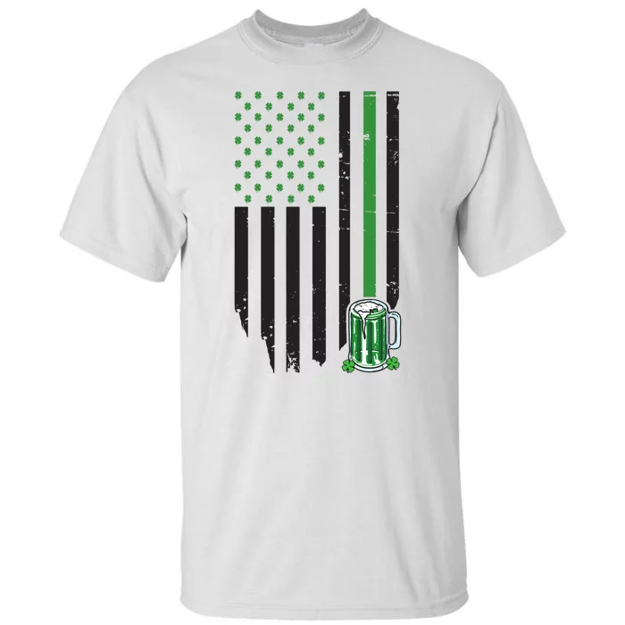 St Patrick's Day Beer American Flag Tall T-Shirt