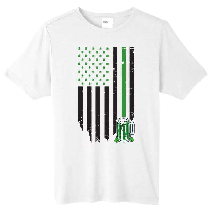 St Patrick's Day Beer American Flag ChromaSoft Performance T-Shirt