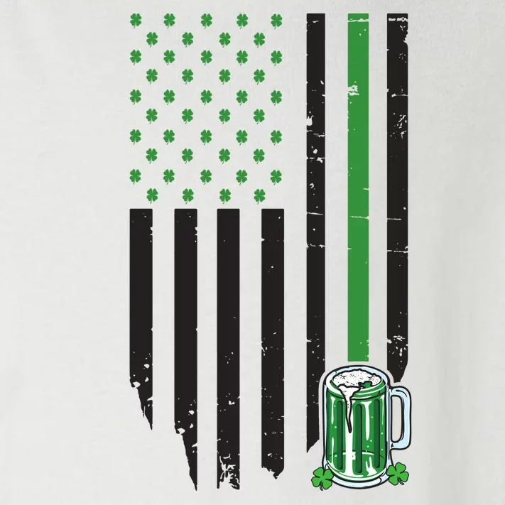 St Patrick's Day Beer American Flag Toddler Long Sleeve Shirt