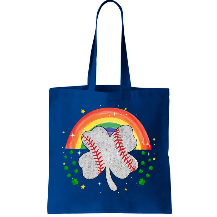 Saint Patricks Day Shenanigans Rainbow Baseball Shamrock Gift Tote Bag