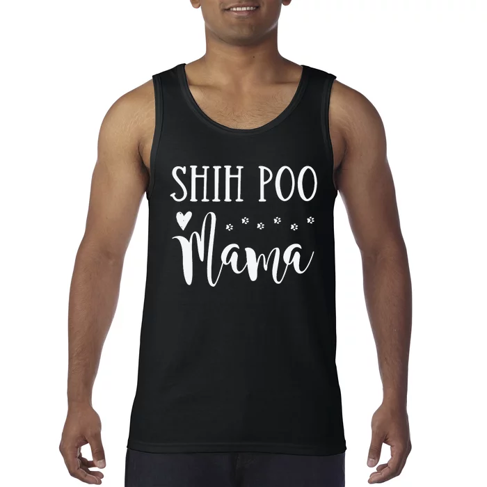 Shih Poo Dog Mom Cute Shihpoo Mama Tank Top