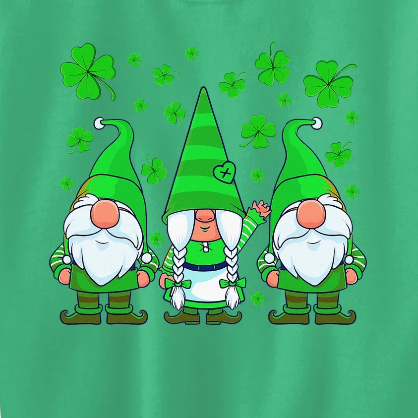 St Patricks Day Gnome Shamrock Gnomes Clover Kids Sweatshirt