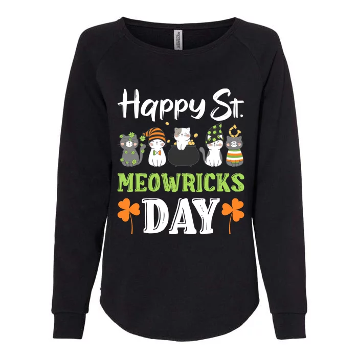 St Patricks Day Outfit Cute Cats Gift Womens California Wash Sweatshirt