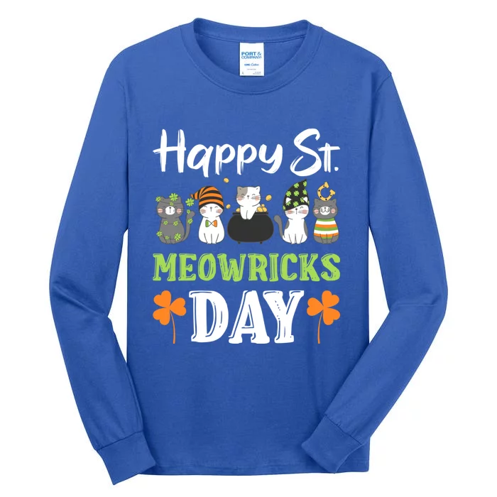 St Patricks Day Outfit Cute Cats Gift Tall Long Sleeve T-Shirt