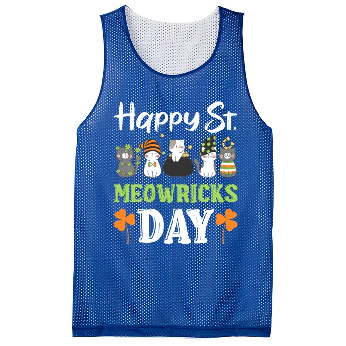 St Patricks Day Outfit Cute Cats Gift Mesh Reversible Basketball Jersey Tank