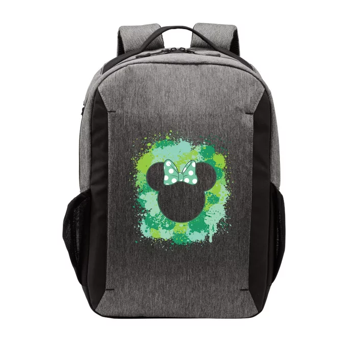 St Patricks Day Green Color Paint Splashes Cute Girly Mouse Vector Backpack