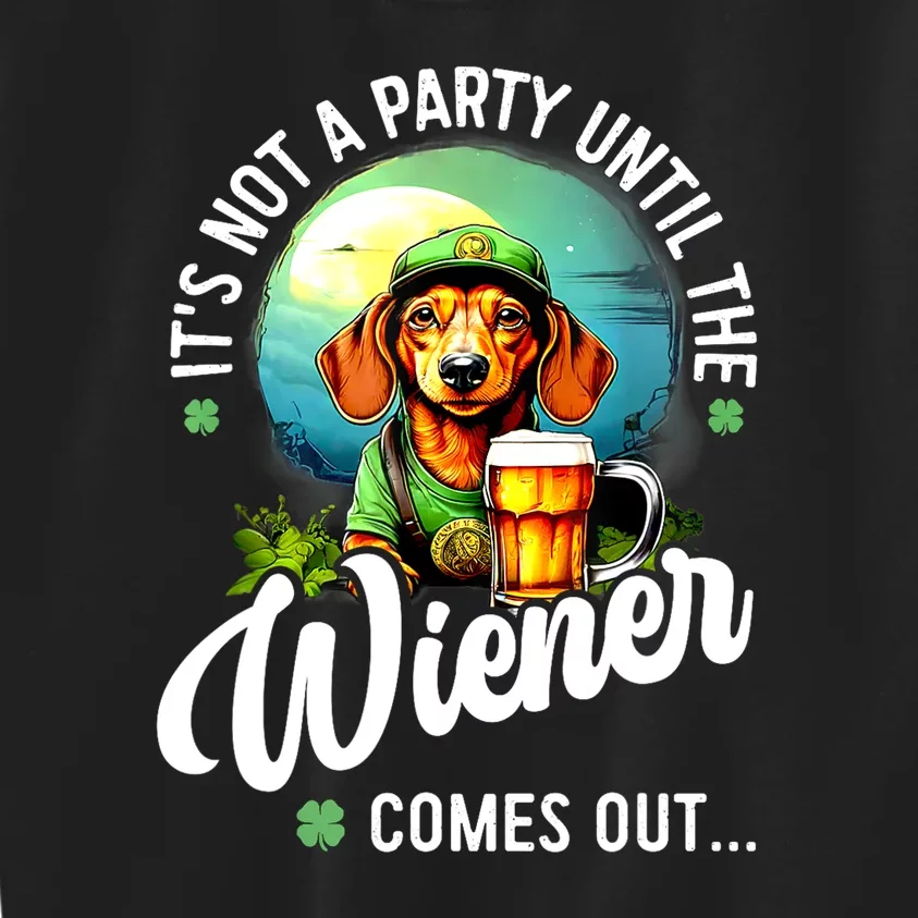 St. PatrickS Day Dachshund Irish Beer Wiener Dog Gift Kids Sweatshirt