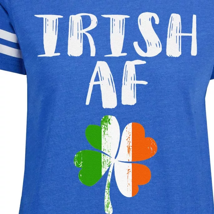 Saint Patrick's Day Irish AF Funny Party Enza Ladies Jersey Football T-Shirt