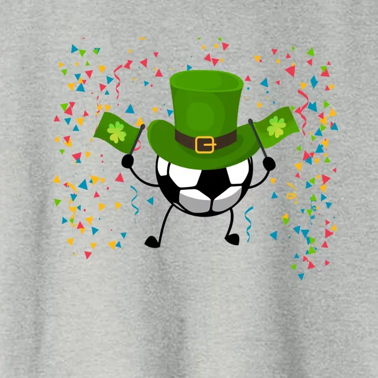 St Patrick's Day Soccer Leprechaun Sports Lovers Gift Women's Crop Top Tee