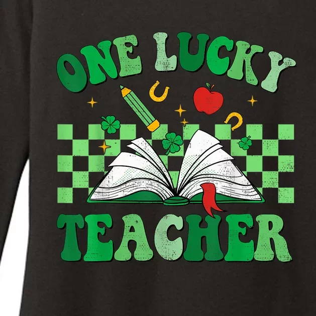 St Patricks Day Teacher Shirt One Lucky Teacher Shamrock Womens CVC Long Sleeve Shirt