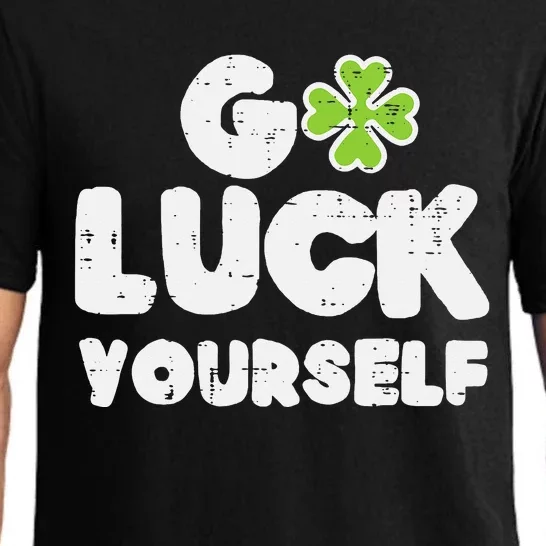 St Patricks Day Go Luck Yourself Funny Shamrock Pajama Set