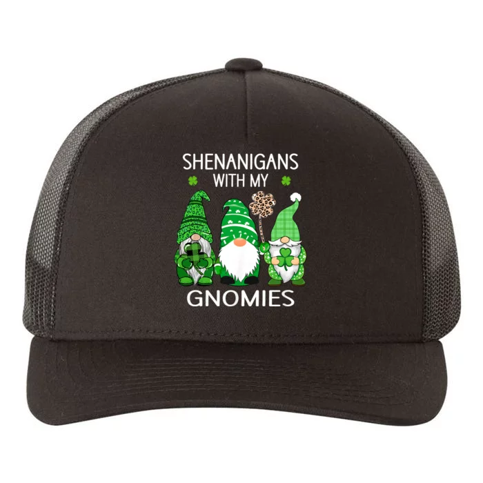 St Patricks Day Lucky Shamrock Leopard Gnomes Irish Women Yupoong Adult 5-Panel Trucker Hat