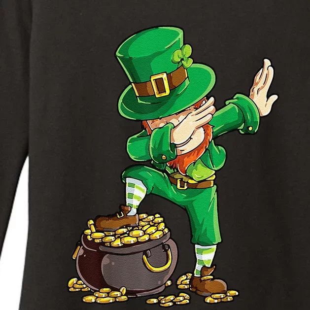 St Patricks Day Dabbing Leprechaun Men Dab Dance Womens CVC Long Sleeve Shirt