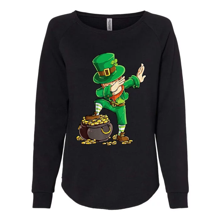 St Patricks Day Dabbing Leprechaun Men Dab Dance Womens California Wash Sweatshirt