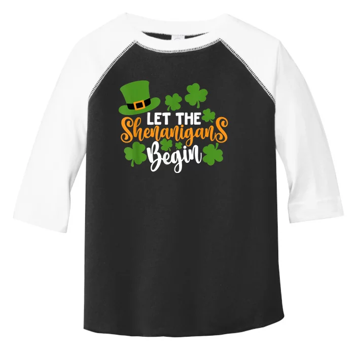 St Patricks Day shirt Wo  Let The Shenanigans Begin Toddler Fine Jersey T-Shirt