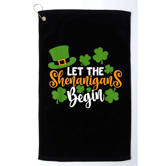 St Patricks Day shirt Wo  Let The Shenanigans Begin Platinum Collection Golf Towel