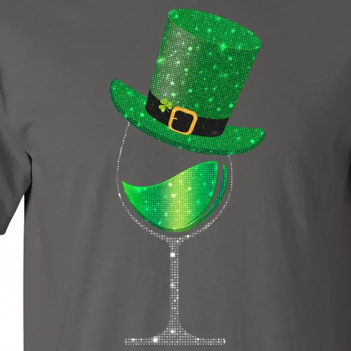 St Patricks Day Lucky Sparkly Wine Glass Tall T-Shirt