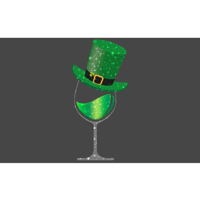 St Patricks Day Lucky Sparkly Wine Glass Bumper Sticker