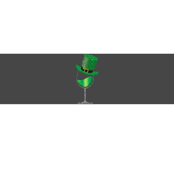 St Patricks Day Lucky Sparkly Wine Glass Bumper Sticker