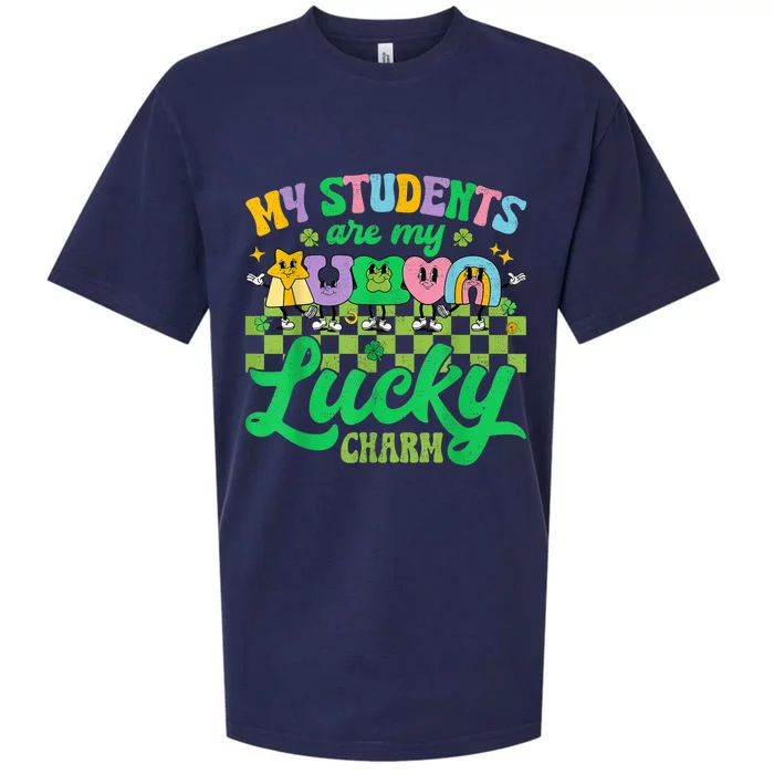 St Patricks Day Teacher Shirt My Students Are My Lucky Charm Sueded Cloud Jersey T-Shirt