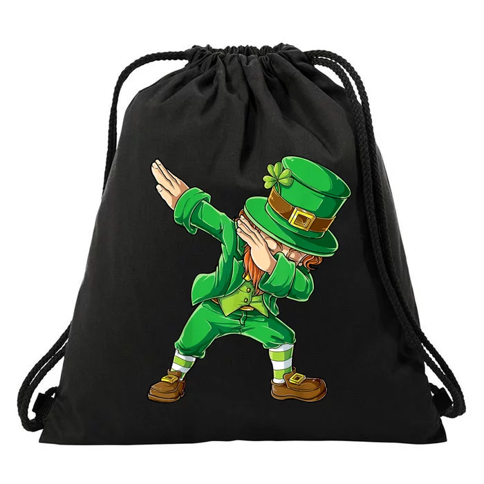 St Patricks Day Dabbing Leprechaun Boys Kids Men Dab Youth Drawstring Bag