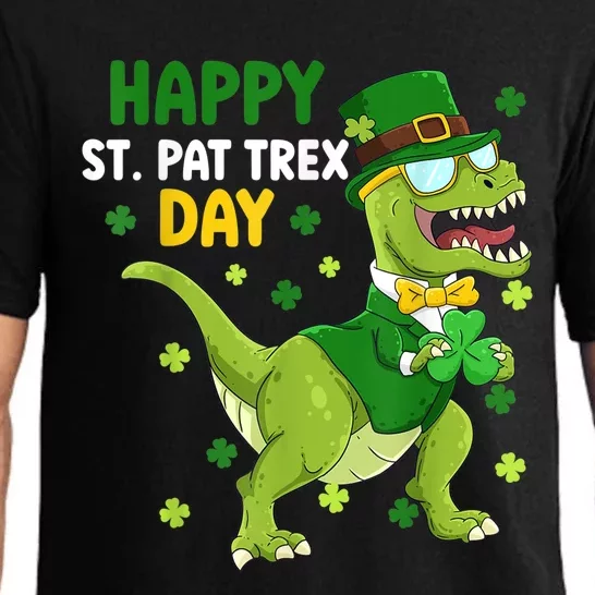 St Patricks Day Leprechaun Dinosaur Dino Happy St Pat Trex Pajama Set