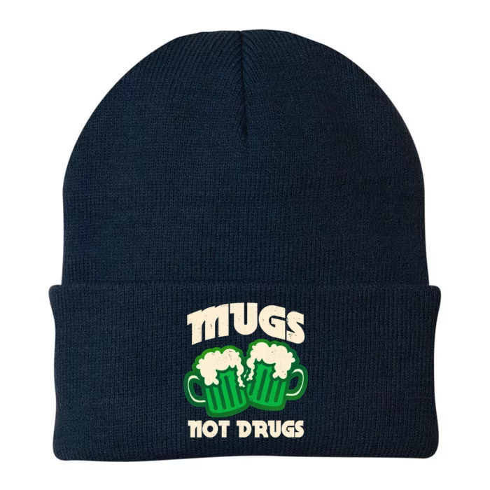 St Patricks Day Mugs Not Drugs Drink Green Beer Knit Cap Winter Beanie