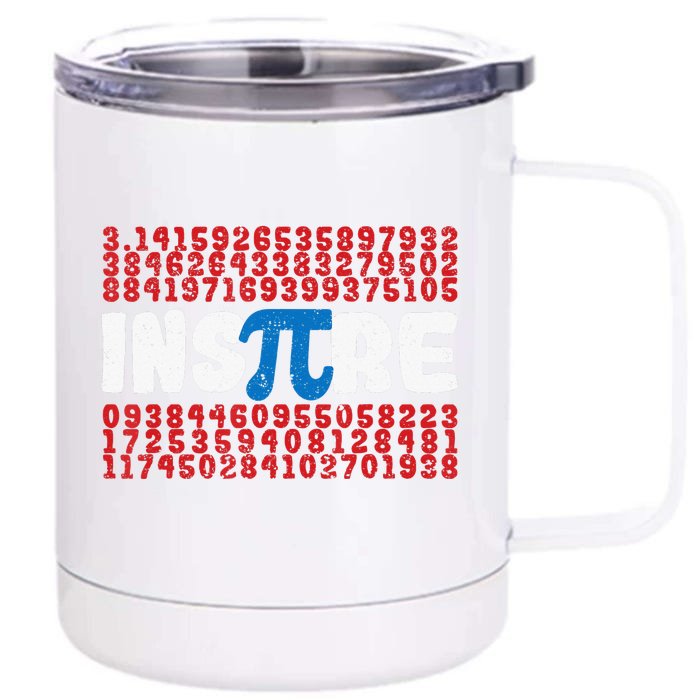 Superhero Pi Day Mathematics Teacher Nerd Geek Front & Back 12oz Stainless Steel Tumbler Cup