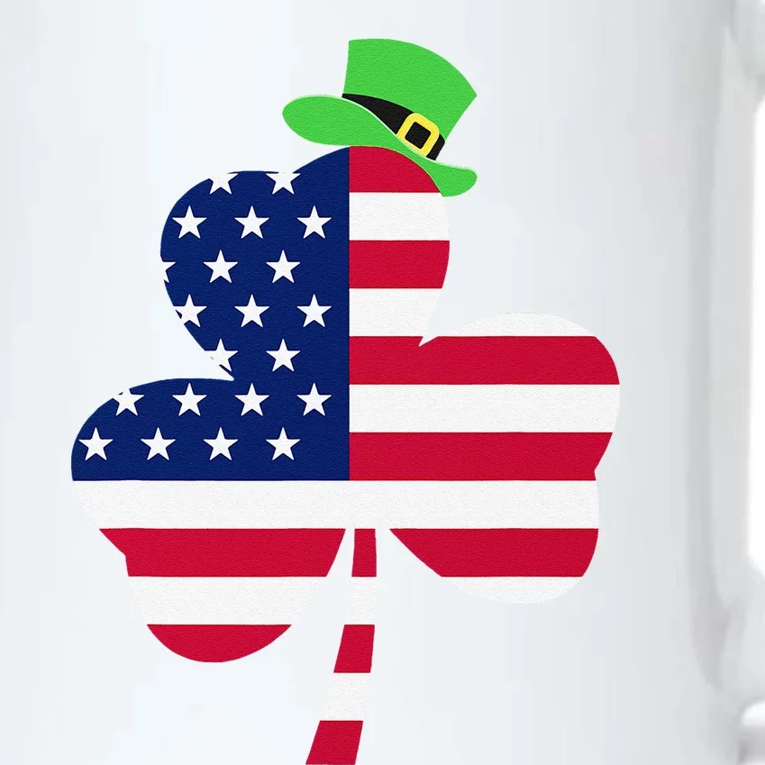 St. Patrick's Day Irish American Flag Ireland Shamrock Black Color Changing Mug