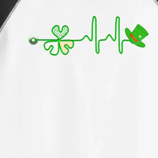 St Patricks Day Nurse Shamrock Heartbeat Stethoscope Irish Gift Toddler Fine Jersey T-Shirt