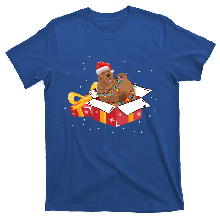 Shar Pei Dog Christmas Is Box Gift Dog Light Tree Xmas Cool Gift T-Shirt