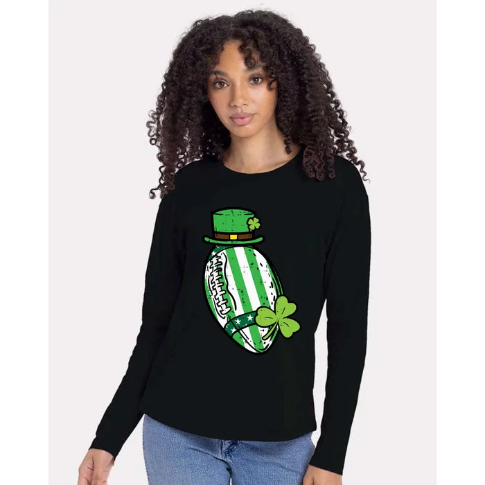 St Patricks Day American Football Saint Paddys Cool Gift Womens Cotton Relaxed Long Sleeve T-Shirt