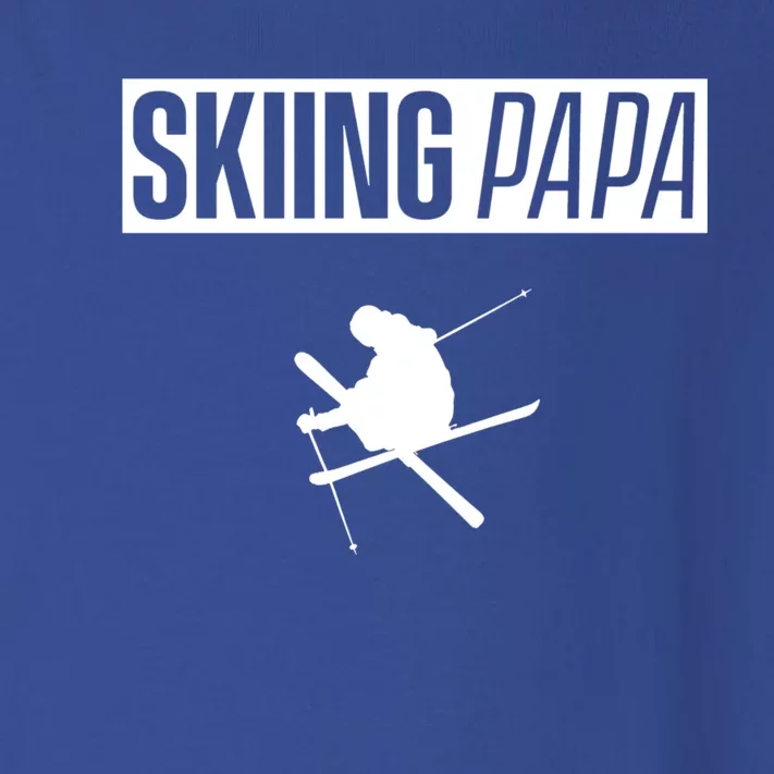 Skiing Papa Dad Skier Ski Father Gift Toddler Long Sleeve Shirt