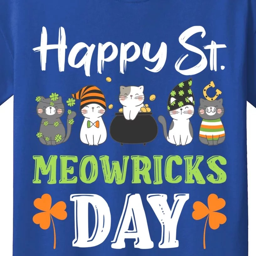 St Patricks Day Outfit Cute Cats Cool Gift Kids T-Shirt