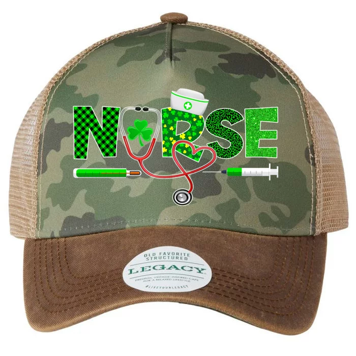 St Patricks Day Nurse Shamrock Nursing Irish Stethoscope Gift Legacy Tie Dye Trucker Hat