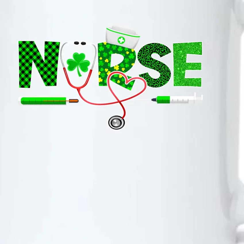 St Patricks Day Nurse Shamrock Nursing Irish Stethoscope Gift Black Color Changing Mug