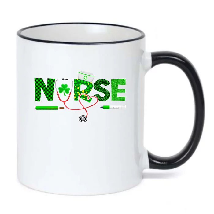 St Patricks Day Nurse Shamrock Nursing Irish Stethoscope Gift Black Color Changing Mug